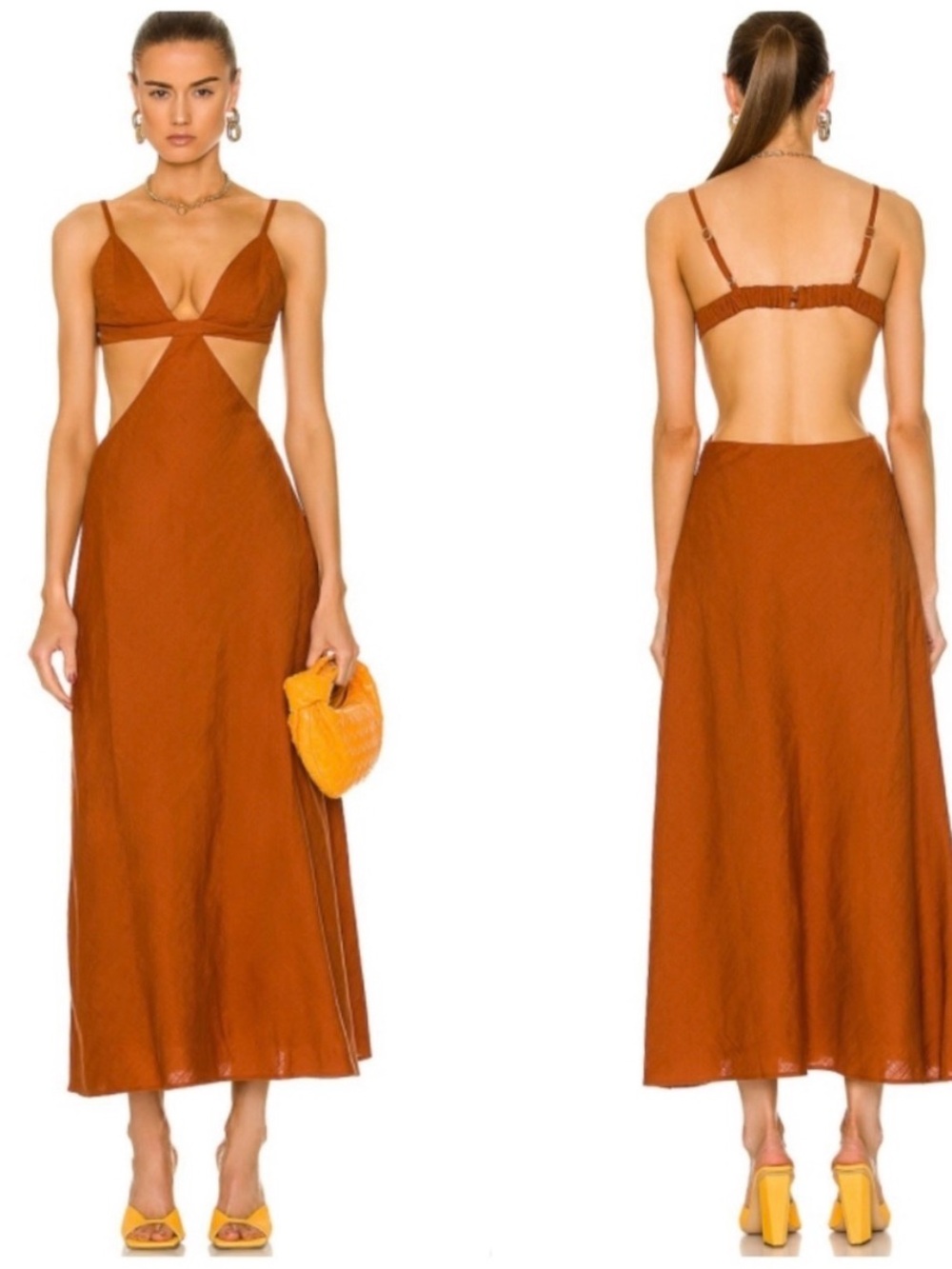 Cult Gaia Selah Linen Blend Dress size Small